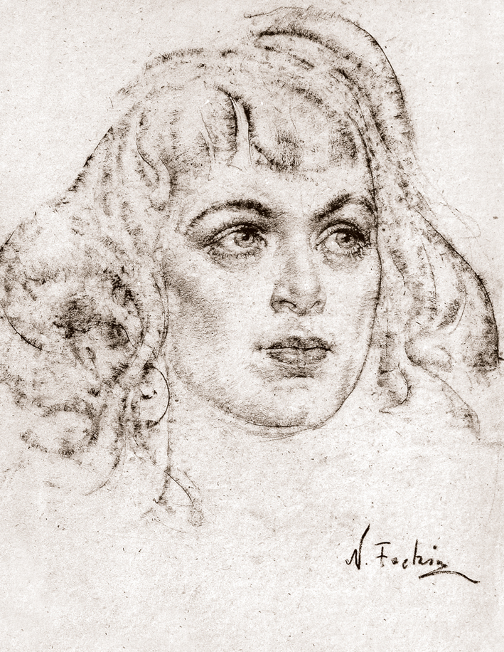  Nicolai Ivanovich Fechin —— 有卷发的女孩